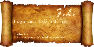 Fogarasi Lóránt névjegykártya